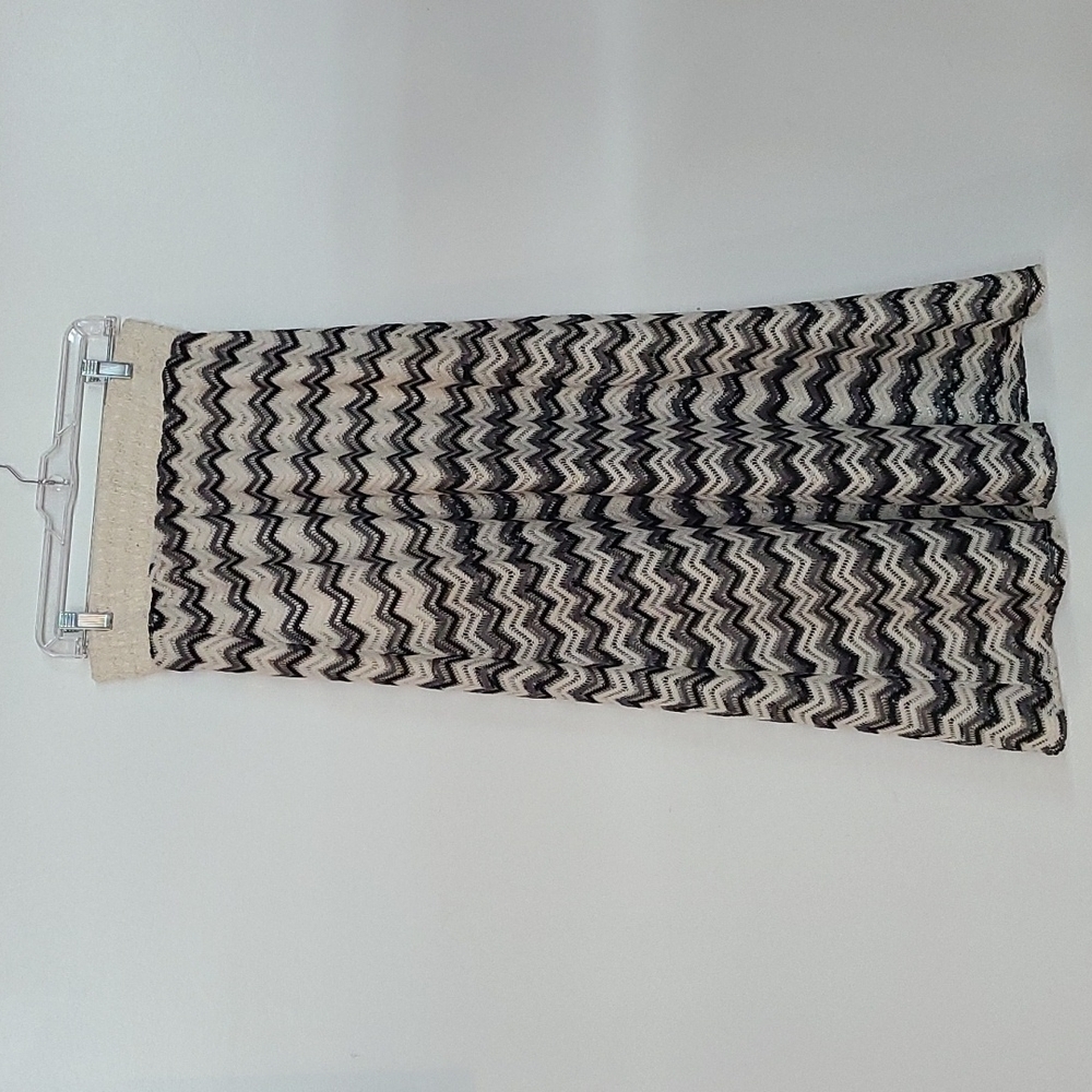 Lapis Maxi Crochet Overlay Chevron Pattern Skirt